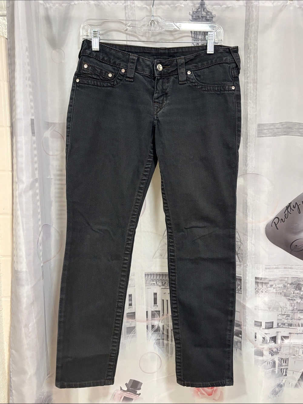True Religion Women's Skinny Black Jeans